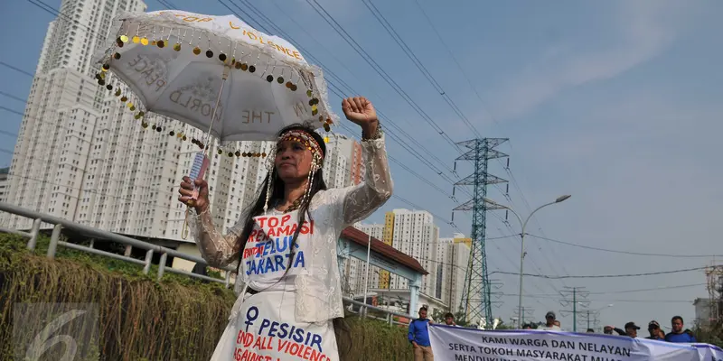 20151202-Tolak Reklamasi Pantai, Puluhan Nelayan Lakukan Aksi Long March di Muara Angke-Jakarta