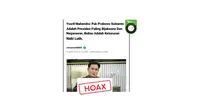 Cek Fakta: Tidak Benar Artikel Menko Yusril Sebut Prabowo Presiden Paling Bijaksana dan Keturunan Nabi Luth