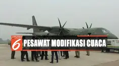 Saat ini pesawat pembuat hujan buatan ini masih terparkir di Apron Bandara Lama.