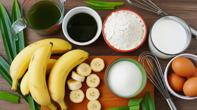 Resep Pukis Pisang Pandan