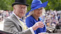 Raja Charles III dan Ratu Camilla di Royal Ascot 2024. (AP Photo/Alberto Pezzali)