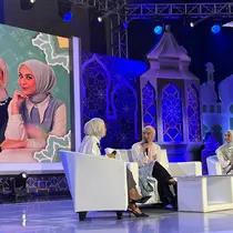 Chiki Fawzi tampil di acara talkshow Gema Ramadhan SCTV. (Dok: Liputan6.com/dyah)