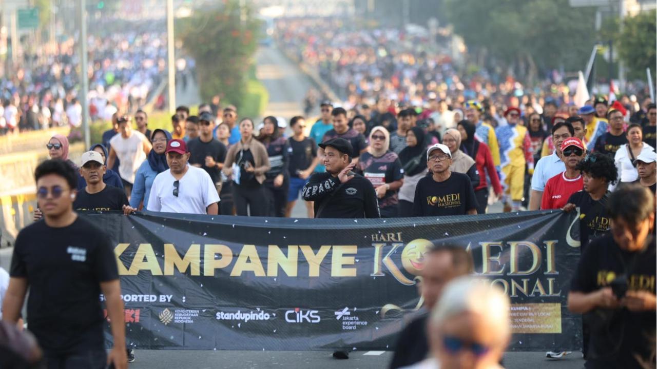 FOTO: Hari Komedi Nasional Resmi Ditetapkan, PASKI Rayakan dengan Aksi di Jalan Thamrin