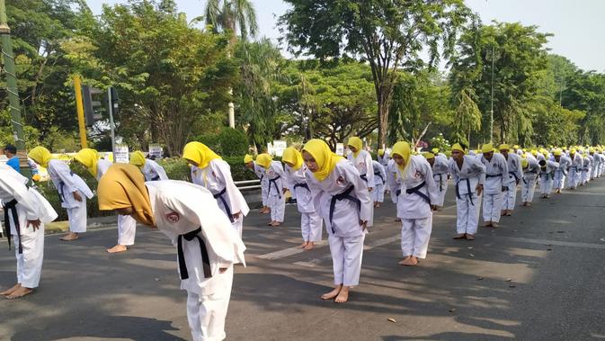 Cita-cita Haornas 2019 pecah dengan adanya kegiatan karate massal di Banjarmasin (istimewa)