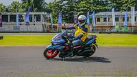 Media experience Yamaha Aerox Alpha di Sirkuit Sentul Karting, Bogor, Jawa Barat. (ist)