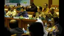 Presiden Direktur PT. Freeport Indonesia, Maroef Sjamsoeddin saat rapat dengan anggota Komisi VII DPR di Kompleks Parlemen, Senayan, Jakarta, Selasa (27/1/2015).(Liputan6.com/Andrian M Tunay)