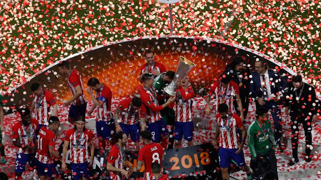 Selebrasi Pemain Atletico Madrid Usai Raih Juara Liga Europa 2018