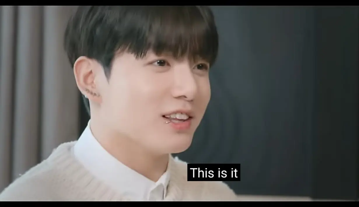 Dan Jungkook menambahkan, “Ini dia." kalimat ini memberi sinyal tentan keberhasilannya akan sesuatu. (Foto: Disney+ Hotstar)