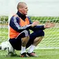 Bek Timnas Slowakia Martin Skrtel dalam sesi latihan jelang PD 2010 di Afrika Selatan, 20 Mei 2010 di Piestany. AFP PHOTO/SAMUEL KUBANI