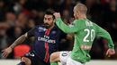 ​Paris Saint Germain (PSG) terancam kehilangan Ezequiel Lavezzi yang kontraknya akan berakhir pada Desember 2015. (AFP/Franck Fife)