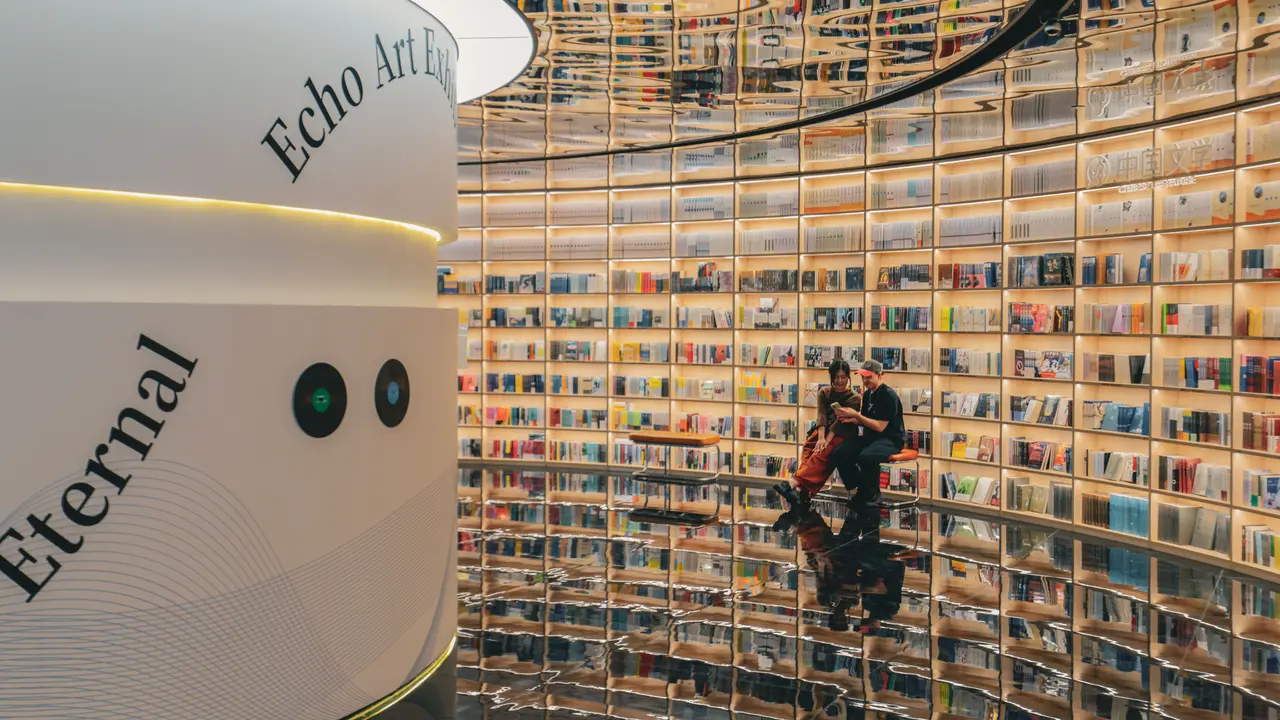Ilustrasi Toko Buku di Shenzhen, Guangdong Province, China
