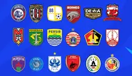 BRI Liga 1 - Ilustrasi logo klub BRI Liga 1 musim 2024/2025. (Bola.com/Adreanus Titus)