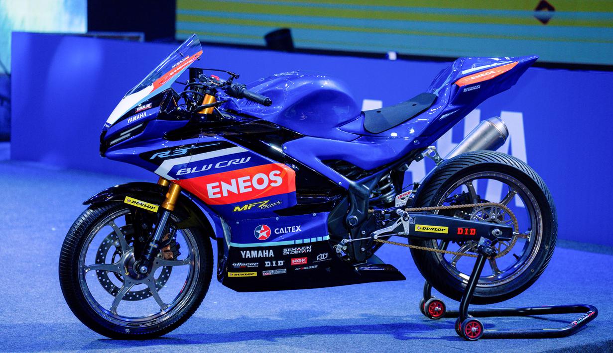 PT Yamaha Indonesia Motor Manufacturing (YIMM) juga memajang motor tempur mereka untuk menghadapi musim balap 2026 di Black Owl, Jakarta Utara pada Jumat (27/2/2026). (Dok Yamaha Indonesia)