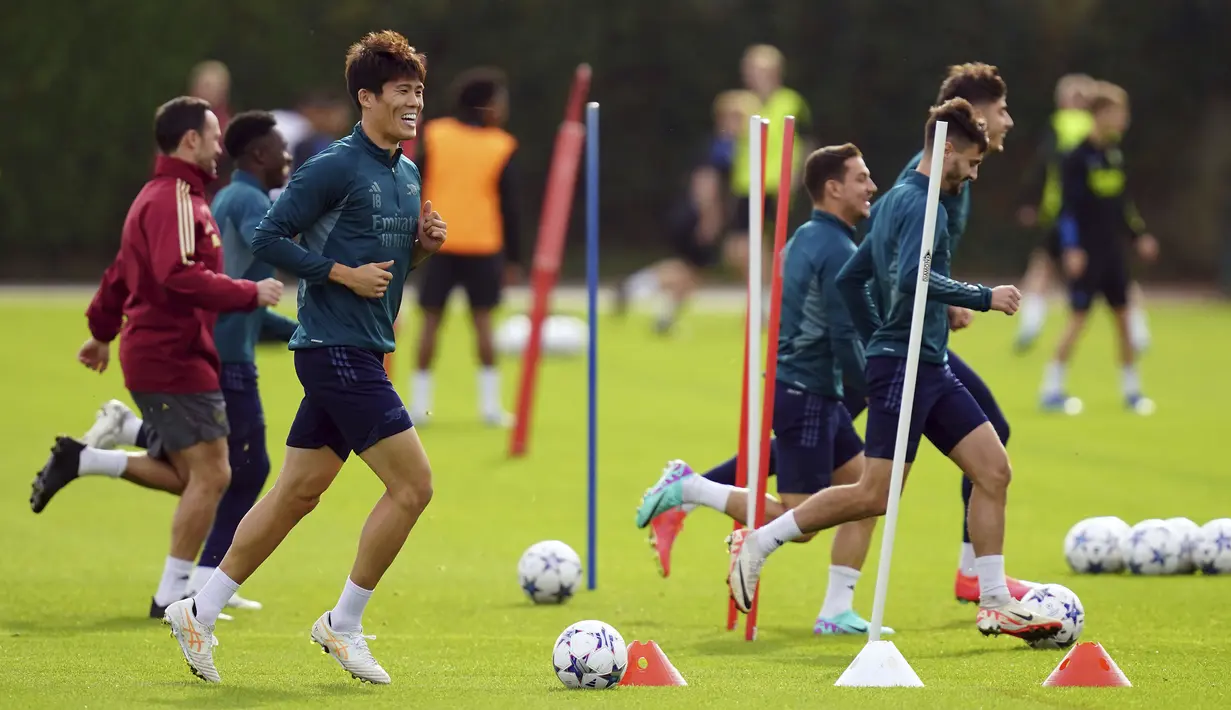 Arsenal akan menghadapi Sevilla di Ramon Sanchez Pizjuan pada Rabu, 25 Oktober 2023, dini hari WIB. (John Walton/PA via AP)