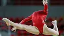 Pesenam AS, Madison Kocian, beraksi dalam sesi latihan senam artistik jelang Olimpiade Rio 2016 di Olympic Park, Rio de Janeiro, Brasil, (5/8/2016). (Reuters/Damir Sagolj) 