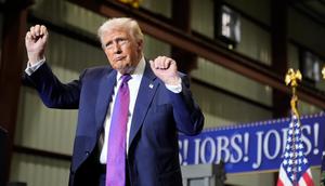 Presiden Amerika Serikat Donald Trump pada 19 Februari 2026. (Dok. AP/Mark Schiefelbein)