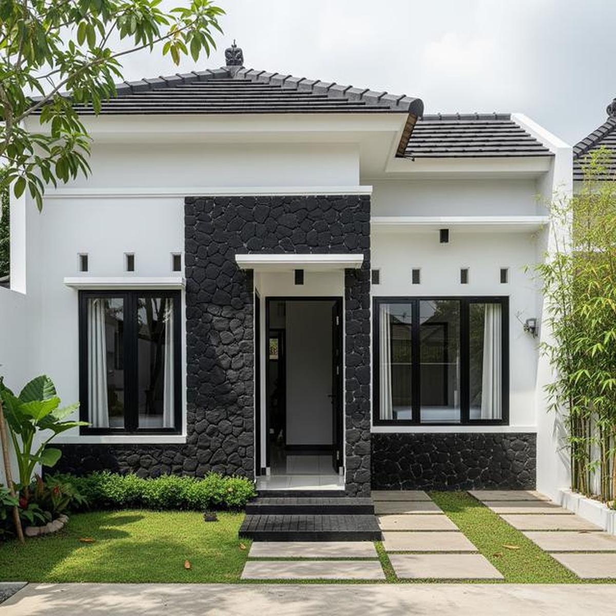 9 Desain Rumah Kecil Minimalis Kombinasi Warna Putih dan Hitam, Elegan di Lahan Terbatas
