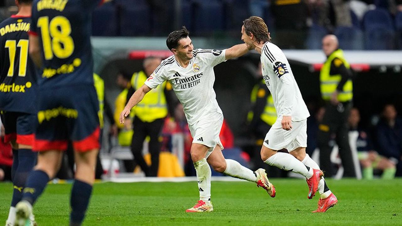 Momen selebrasi gol Luka Modric di laga Real Madrid vs Girona, La Liga 2024/2025 (c) AP Photo/Manu Fernandez