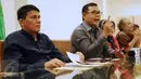 Wakil Ketum DPP PPP Muktamar Jakarta, Epriyadi Asda memberikan penyataan terkait pembentukan Majelis Islah PPP di Jakarta, Rabu (2/3). PPP kubu Djan Faridz meminta kubu Romahurmuziy segera bergabung dalam Majelis Islah. (Liputan6.com/Helmi Fithriansyah)