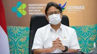 Menteri Kesehatan RI Budi Gunadi Sadikin menandatangani COVAX Vaccine Request Form B bersama Menteri Keuangan Sri Mulyani pada 7 Januari 2021. (Dok Kementerian Kesehatan RI)