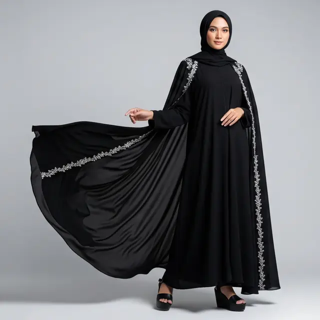 6. Abaya Lengan Cape