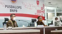 Ketua Satuan Tugas Penanganan COVID-19 Doni Monardo menegaskan meski pemilih rata-rata patuh protokol kesehatan, tahapan Pilkada 2020 belum berakhir saat konferensi pers di Graha BNPB, Jakarta, Rabu (9/12/2020). (Tim Komunikasi Satgas COVID-19)