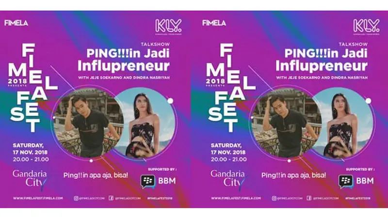 Mau, Jadi influencer Ternama? Ayo Datang ke Fimela Fest 2018