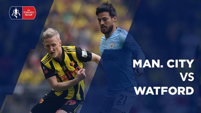 Berita video statistik Manchester City vs Watford pada final Piala FA 2018-2018, Sabtu (18/5/2019) di Stadion Wembley, London.
