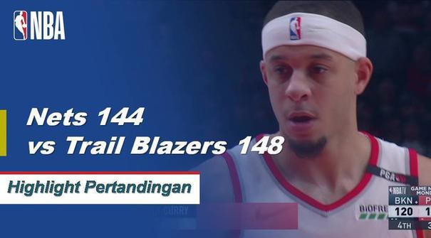 Portland defeats Brooklyn in double overtime	148 - 144.