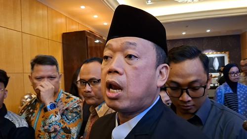 Menteri Agraria dan Tata Ruang/Kepala Badan Pertanahan Nasional (ATR BPN), Nusron Wahid ditemui di Hotel Mulia, Senayan, Jakarta, Rabu (10/12/2025). (Foto: Liputan6.com/Arief RH)