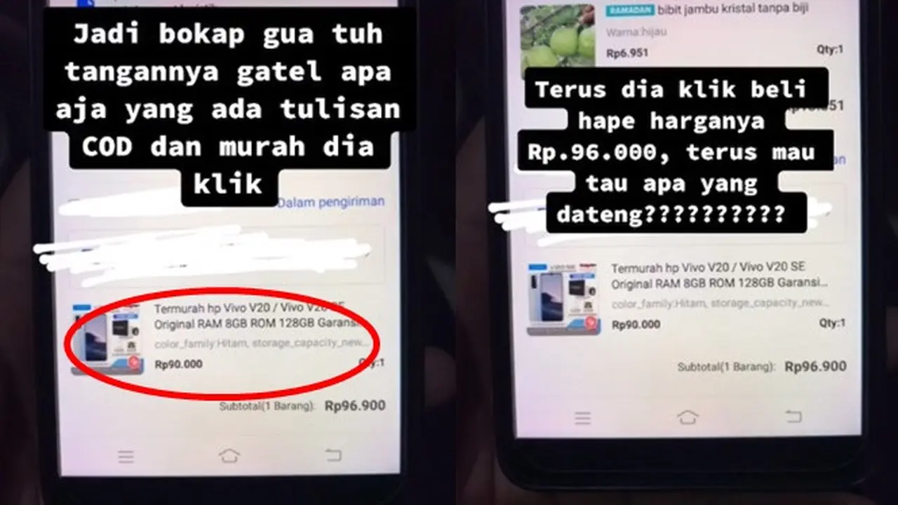 Viral Video Beli Ponsel Rp 90 Ribu, Barang yang Datang Bikin Geleng Kepala