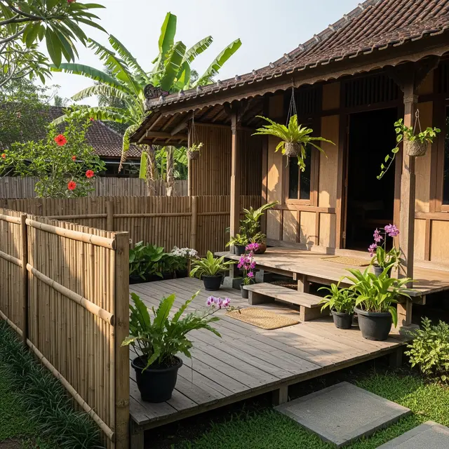 Model Halaman Depan Rumah Kampung Sederhana (Gemini AI)