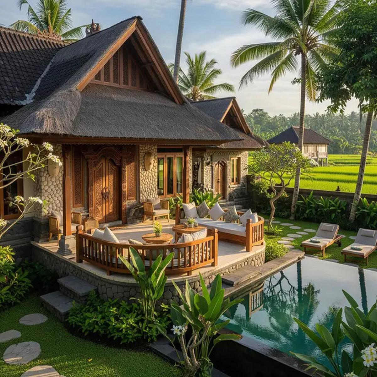 7 Desain Rumah Sederhana Tapi Mewah Ala Villa Bali yang Harmonis dan Estetik, Bisa Ditiru