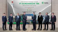 Pencatatan saham PT Bundamedik Tbk (BMHS) pada Selasa, (6/7/2021) (Dok: BEI)