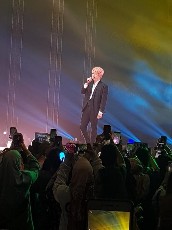 Kyuhyun Super Junior dalam SKF Indonesia 2019 hari pertama.