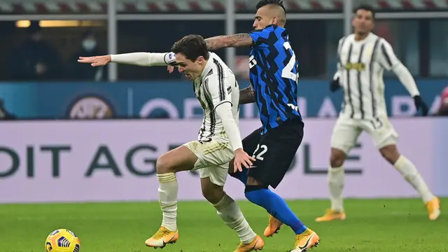 Gol Arturo Vidal dan Nicolo Barella Antar Inter Milan Pecundangi Juventus