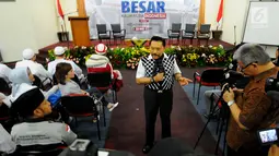 Mantan Kepala BIN AM Hendropriyono memberi pidato kebangsaan dalam acara Musyawarah Kaum Muda Indonesia di Gedung Joang 45, Menteng, Jakarta Pusat, Minggu (19/5/2019). Hendropriyono mengaku mengetahui identitas massa yang akan turun ke jalan pada 22 Mei 2019 mendatang. (Liputan6.com/Angga Yuniar)