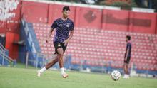 Bek baru Persik Kediri yang didatangkan dari Persikabo, Didik Wahyu. (Bola.com/Nandang Permana)
