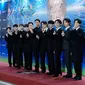 SEVENTEEN di karpet merah Golden Disc Awards (GDA) 2024 di Jakarta International Stadium (JIS), 6 Januari 2024. (Liputan6.com/Asnida Riani)