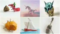 Laki-laki asal Cape Town ini mampu membuat karya seni yang indah, menggunakan kertas origami.