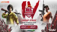 Link Live Streaming IEL University Season 4 PUBGM Group Stage Pekan Ketiga di Vidio, 17 Februari 2022. (Sumber : dok. vidio.com)