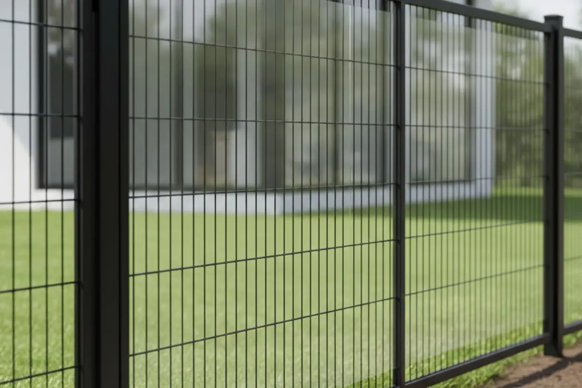 Pagar Wire Mesh Berlapis Polycarbonate (Gemini AI)