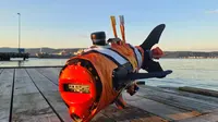 Robot Ikan / Drone bawah air Aquaa yang mirip ikan. (Aquaai/CNN)
