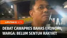 Sejumlah masyarakat menanggapi Debat Calon Wakil Presiden yang digelar KPU tadi malam. Beberapa warga menilai, debat Cawapres belum banyak menyentuh persoalan dasar ekonomi warga terutama bagi pedagang, namun beberapa ada juga yang merasa puas.