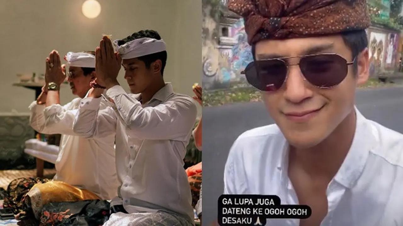 6 Potret Pesinetron Antonio Blanco Jr Rayakan Hari Raya nyepi, Ikut Pawai Ogoh-Ogoh