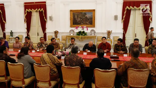 Presiden Jokowi Terima Pengurus Apindo di Istana Merdeka
