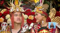 Kaesang Pangarep dan Erina Gudono mengenakan baju adat Sulawesi Utara saat menghadiri upacara&nbsp;Detik-Detik Proklamasi Kemerdekaan RI di Istana Negara, Jakarta, 17 Agustus 2023. (dok. tangkapan layar YouTube Sekretariat Presiden)