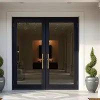 Model Pintu Depan Rumah Kaca: Pintu Kaca Double Swing Elegan. Foto: Meta AI