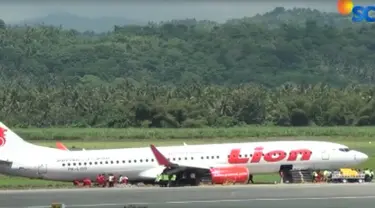 Badan pesawat Lion Air yang tergelincir sudah dievakuasi, Bandara Djalaludin, Gorontalo, kembali beroperasi.