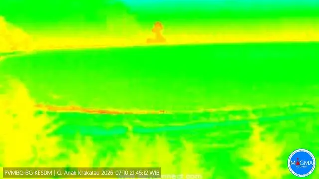 Gunung Anak Krakatau Lima Kali Erupsi Beruntun, Abu Vulkanik Mengarah ke Utara dan Barat Laut